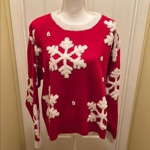 Red Snowflake Sweater